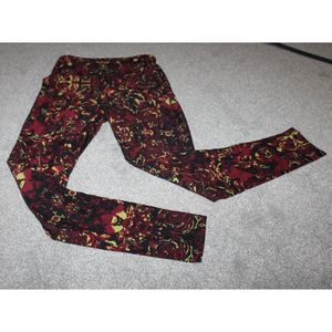LulaRoe Leggings OS One Size Abstract Floral Art Design
